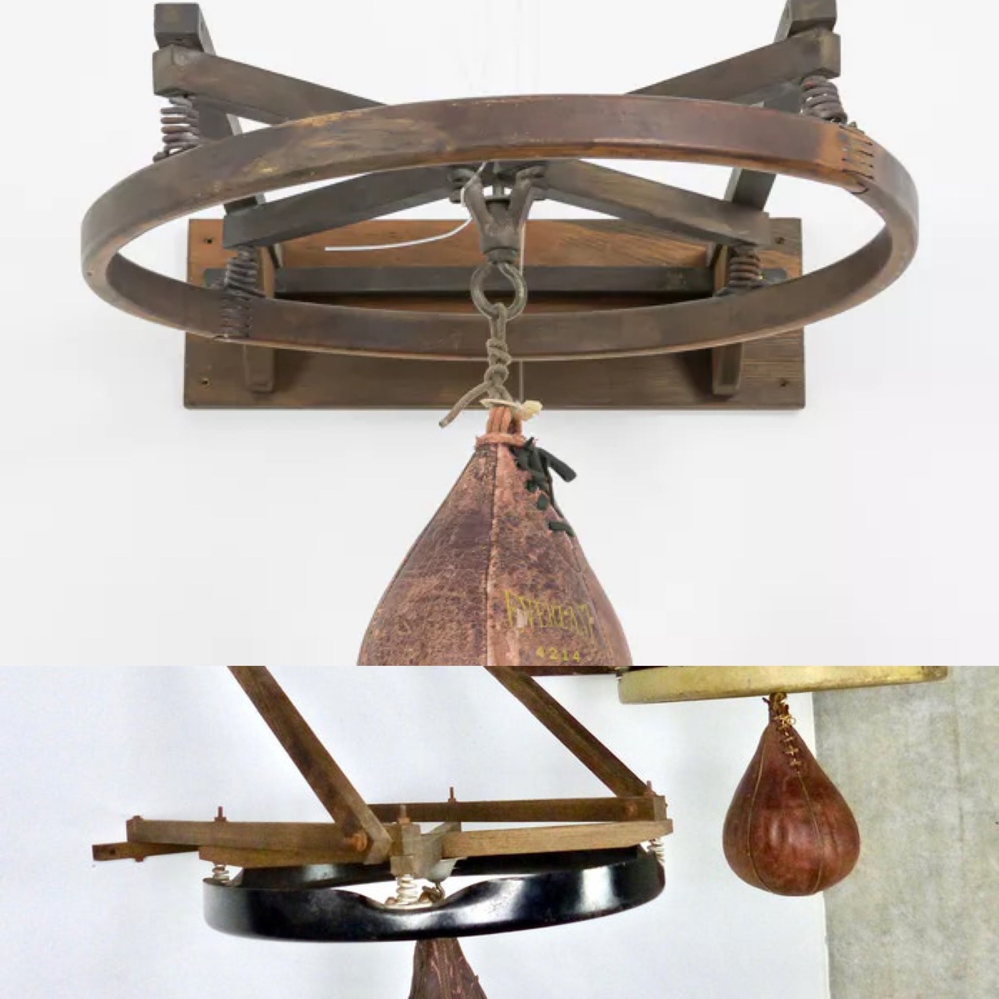 1920s Vintage Speed Bag And Frames, Antiques Boxing