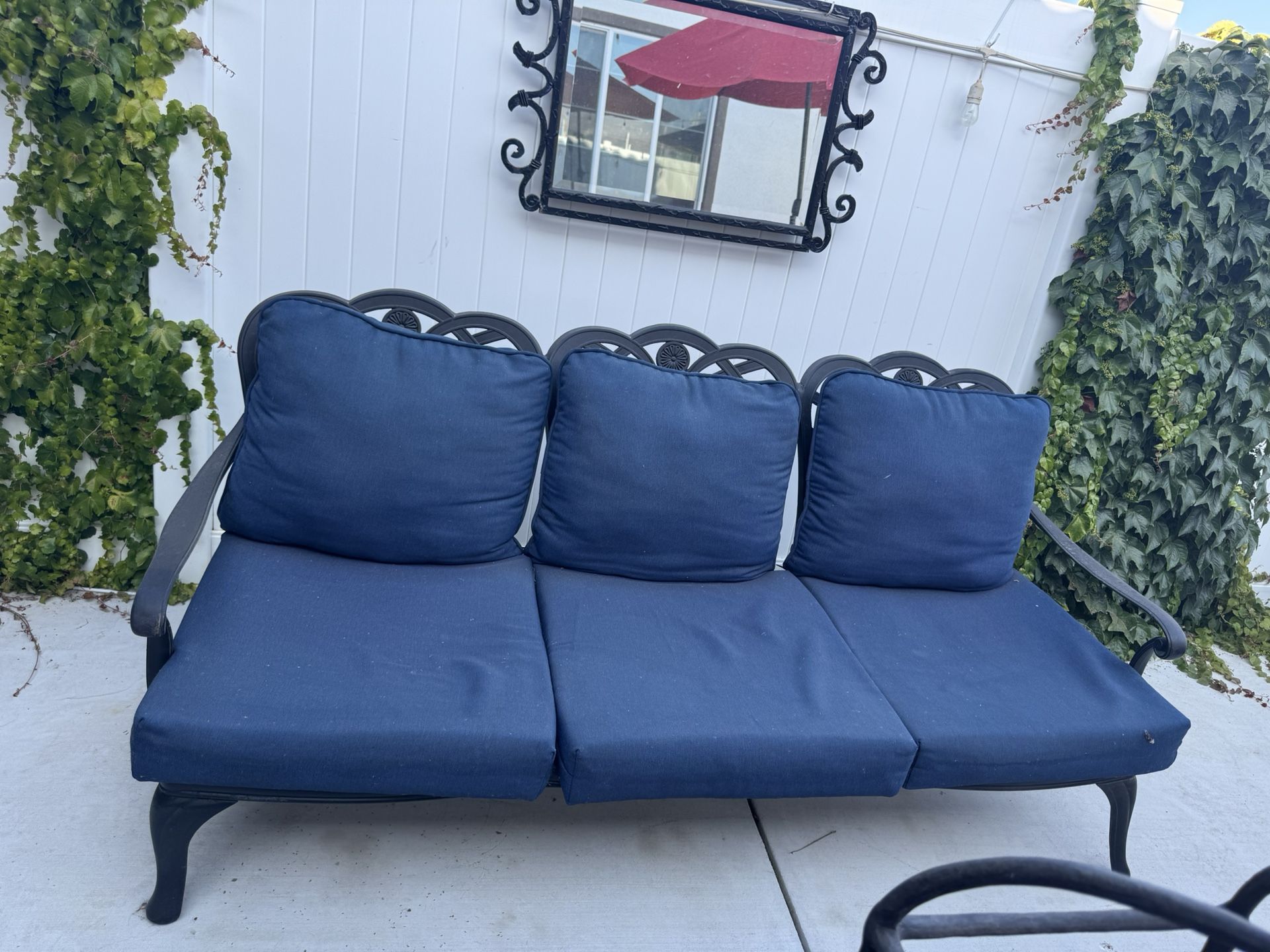 Patio Sofa With Cushions