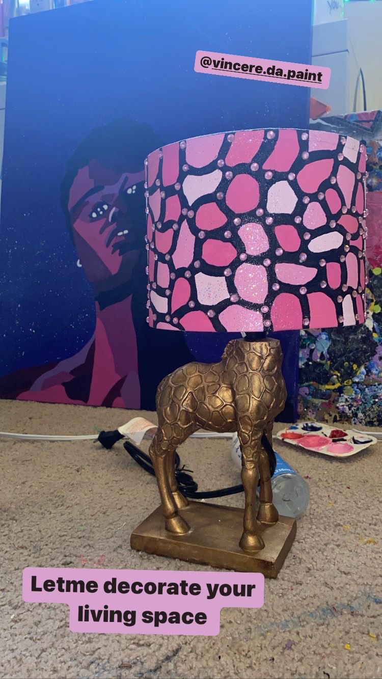Giraffe Lamp Hand Crafted 