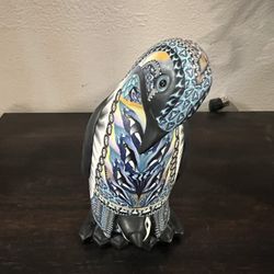 Jon Anderson Polymer Clay Mother Penguin Sculpture 