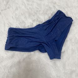 Small blue booty shorts festival rave outfit panty outfit raver stretchy y2k  Like new from early 2000s