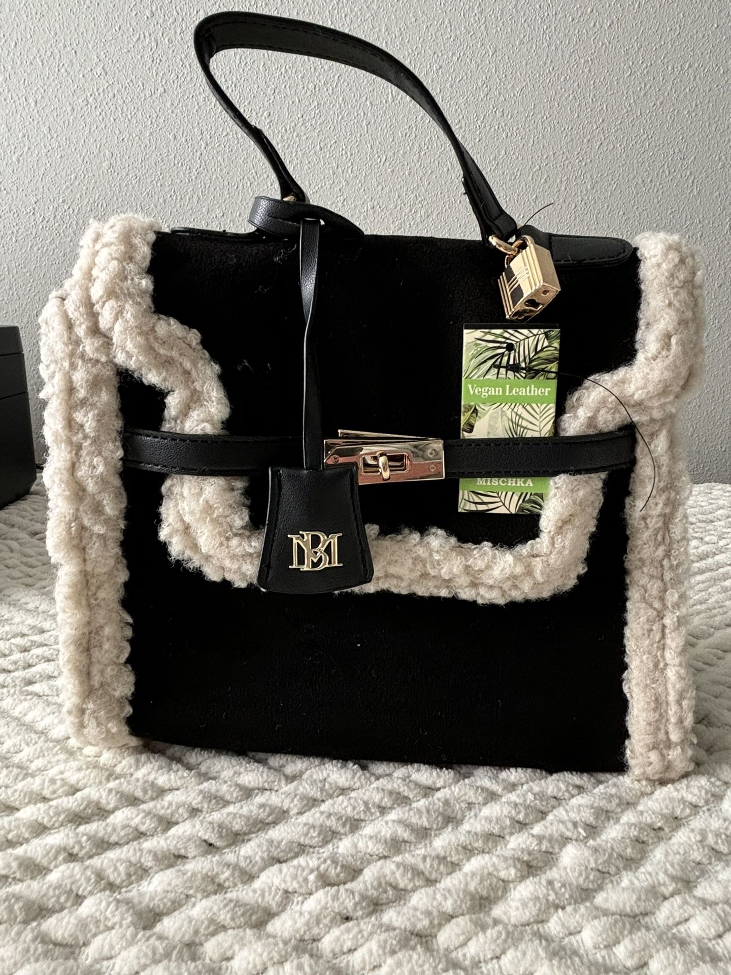 Badgley Mischka Fur Lined Satchel