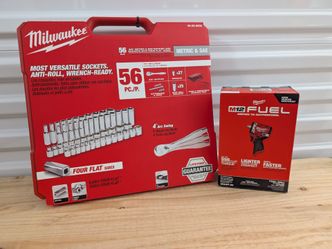 ​🛠️ MILWAUKEE M12 FUEL 1/2" STUBBY & 3/8" 56-PIECE SOCKET KIT 🧰 (FIRM) ✨