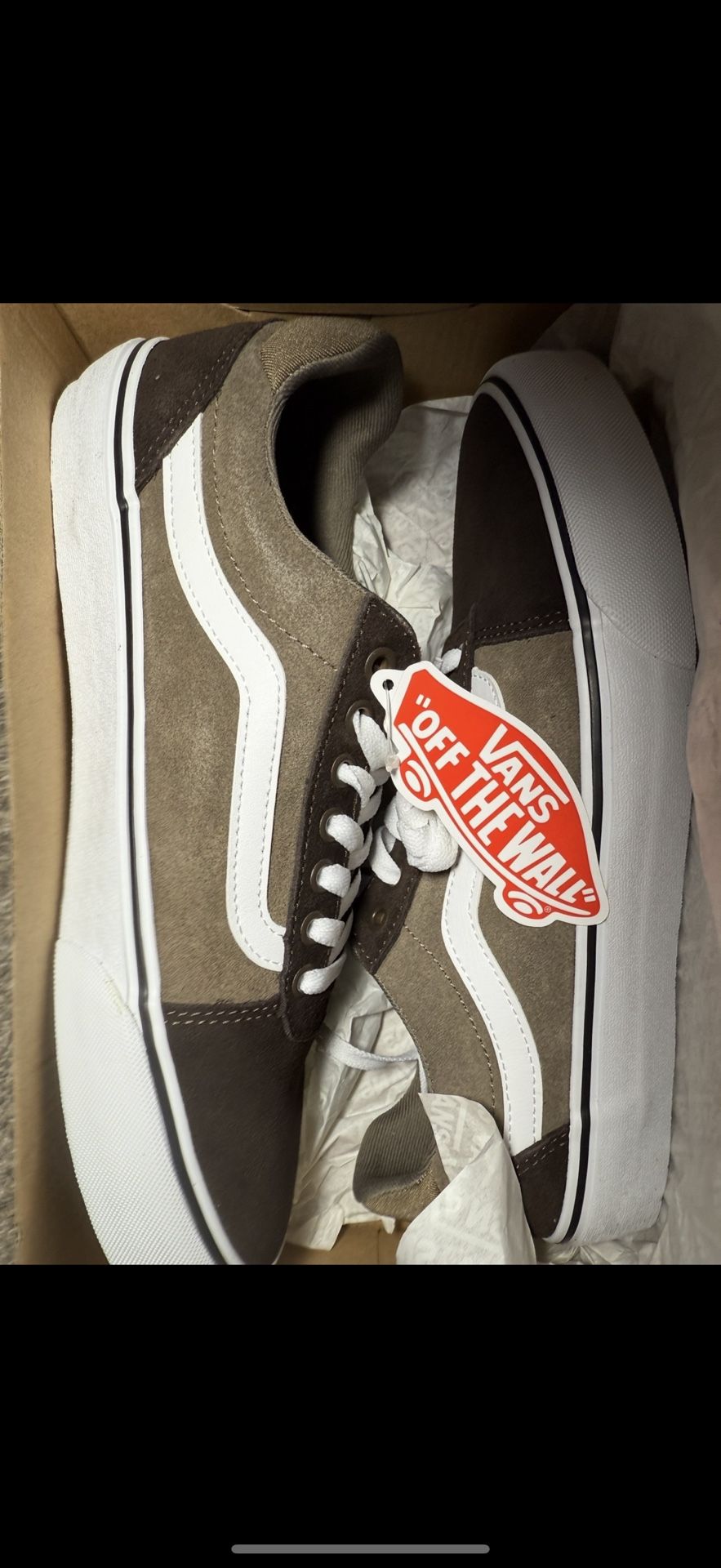 New In Box Vans Ward Deluxe Retro Suede Brown White 