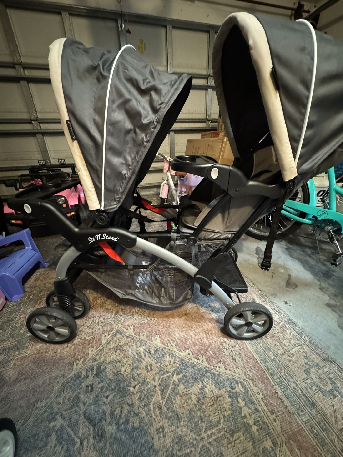 Double Stroller W/ Removable Carseat