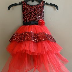 Toddler Christmas Dress Size 3T-Sequin And Tulle High/Low♦️Read Full Description Below♦️