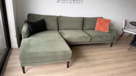 Velvet sectional couch