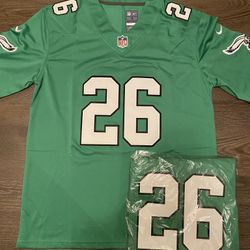 Men's Philadelphia Eagles Saquon Barkley Kelly Green Alternate Game Jersey🏈