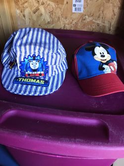 Thomas the tank and Mickey Mouse hat five dollars each
