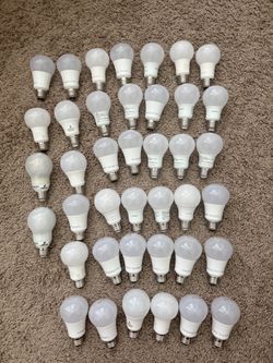 Lot of LED and halogen bulbs