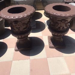 New Flower Pots Made Out Of Cement Perfect Gift 