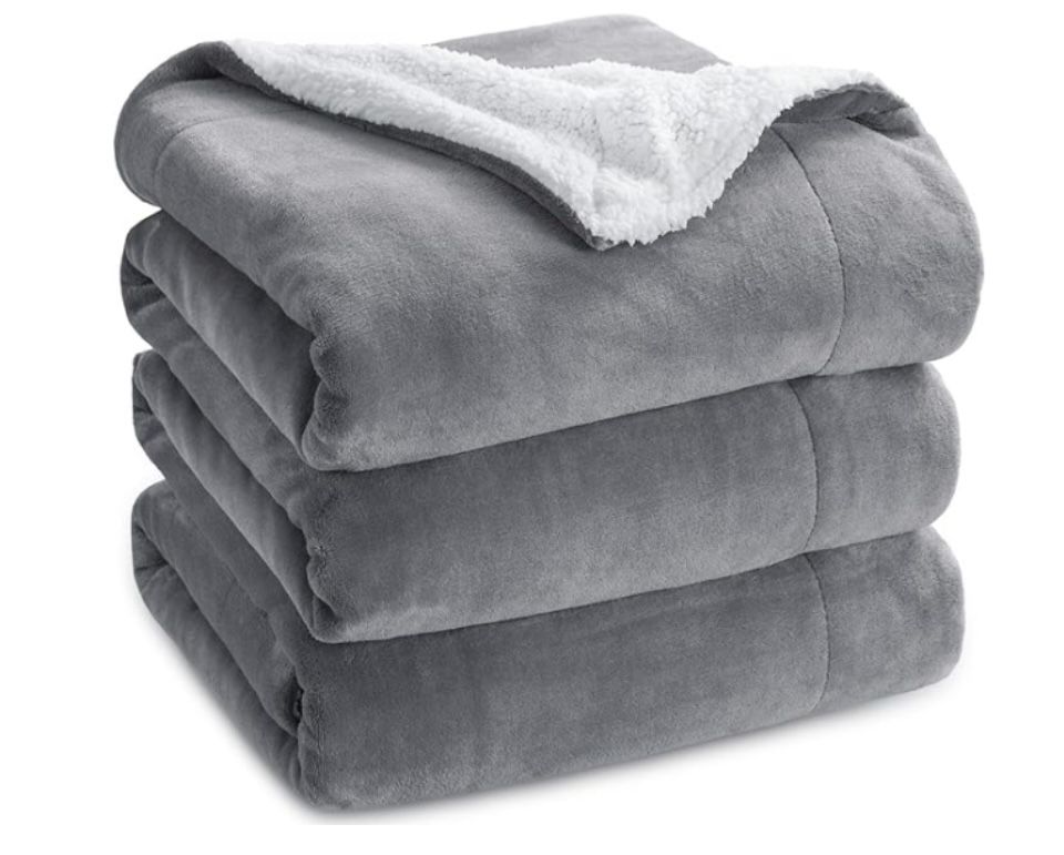 Sherpa Fleece Plush Blankets Queen Size
