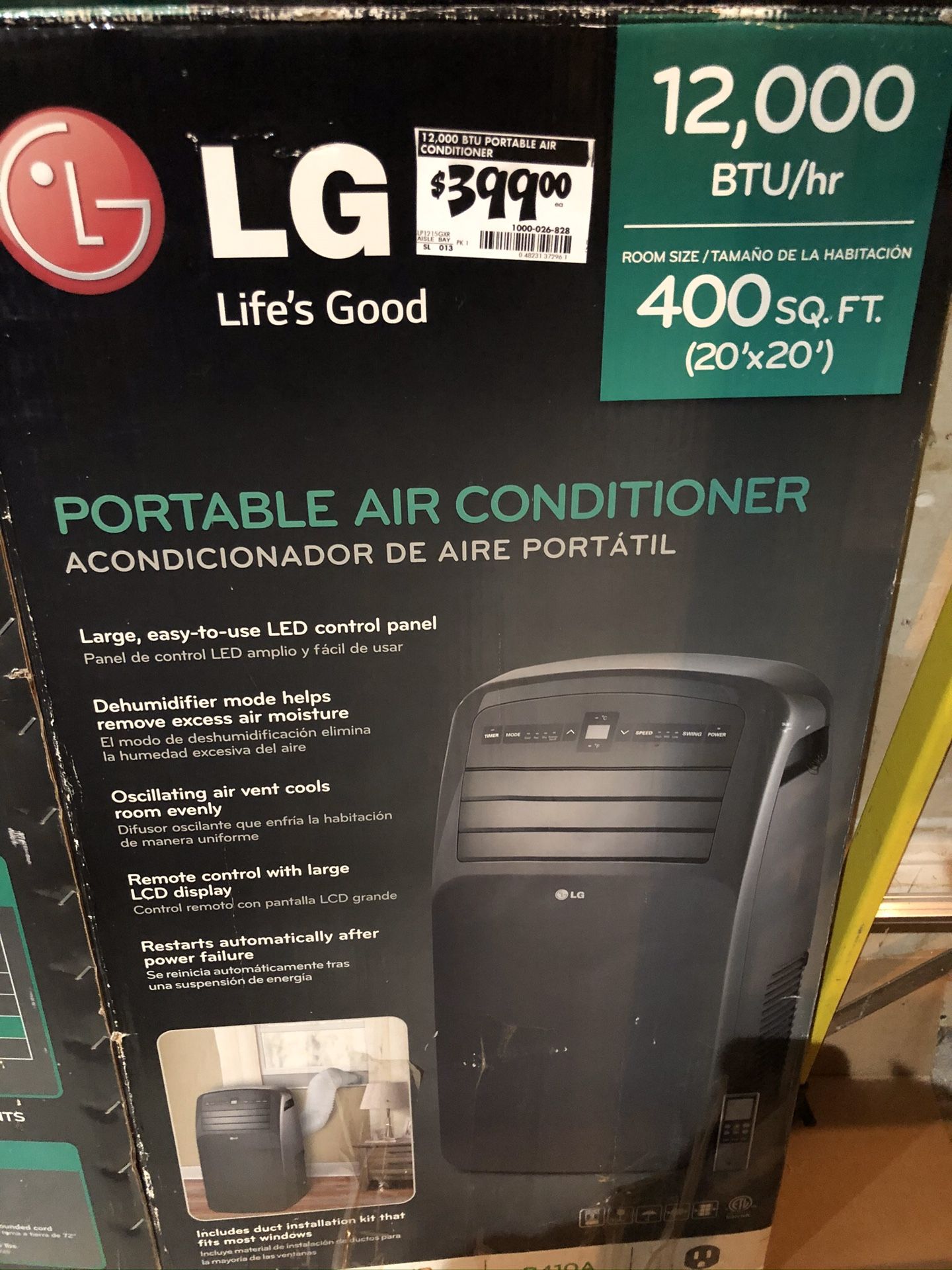 LG Portable Air Conditioner 12,000 BTU/hr