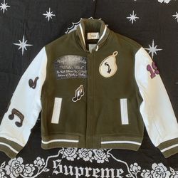 Vujade Varsity Jacket Size XL Leather Snoopy Made In Japan