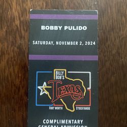 BOBBY PULIDO TICKETS