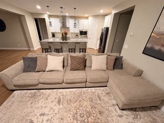 Ashley Sectional with Chaise & Throw Pillows– $300 OBO