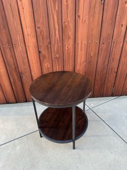 Round Table with Lower Shelf