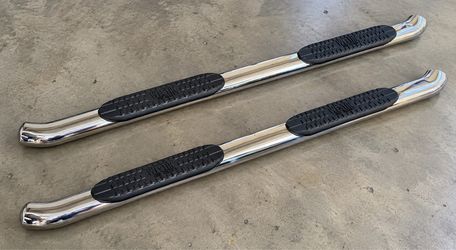 Westin 21-24080 PRO TRAXX 4 Oval Nerf Bars Polished Pair Fits 2019-2027 Ram 1500 Crew Cab