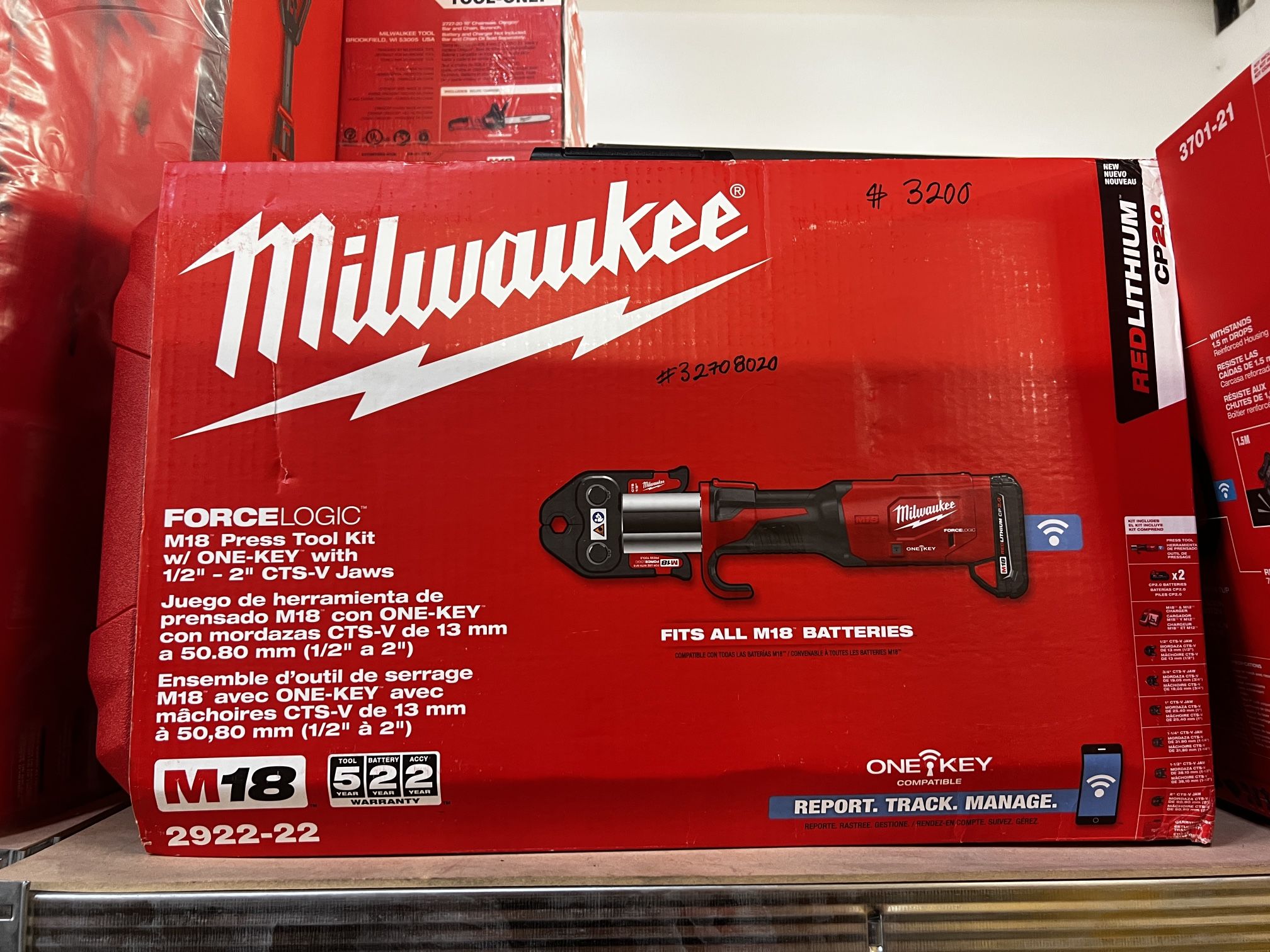 Milwaukee M18 18-Volt Lithium-Ion Brushless Cordless FORCE LOGIC Press Tool Kit with 1/2 in. - 2 in. Jaws Kit (6-Jaws Included)