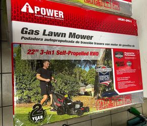 (AiPower Brand) 22" 3-in-1 Self-Propelled RWD Gas Lawn Mower, LM3N1-SPR-S