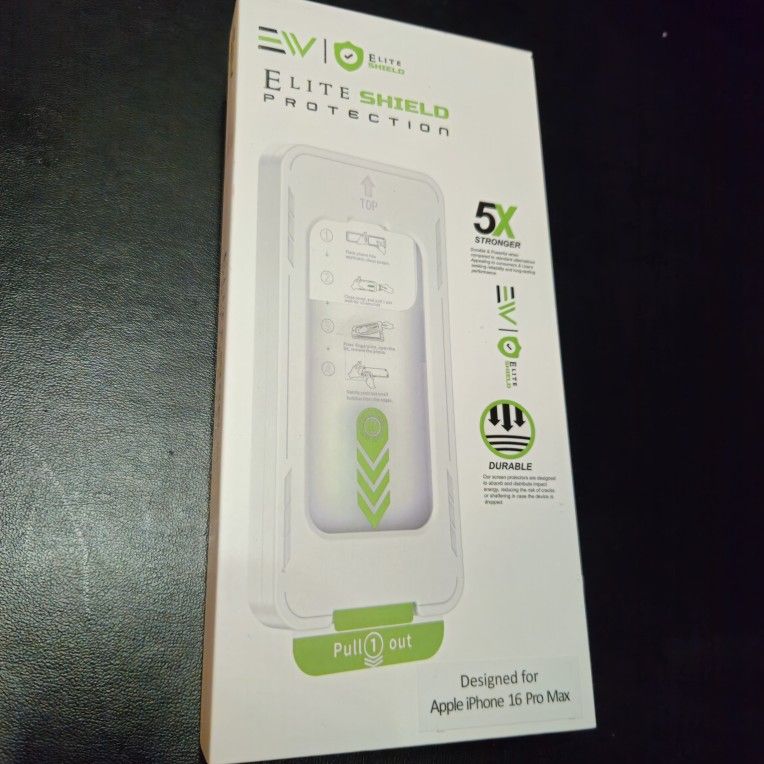 Elite Shield Protection Screen Protector Iphone 16 Pro Max With Installation Kit