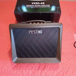 Vox VX50AG Acoustic Guitar Amplifier with Nutube (50 Watts, 1x8")

