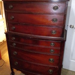 1940s Dixie Midcentury Highboy Tall Dresser