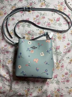Coach Floral Crossbody Bucket Bag
