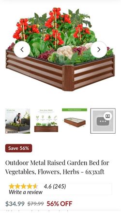 NIB 6x3x1 raised planter