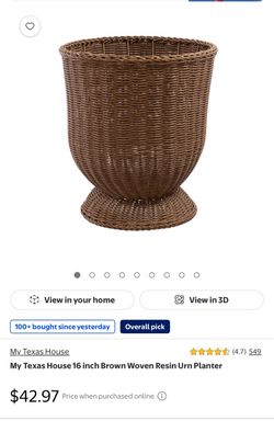 16inch brown wavy planter