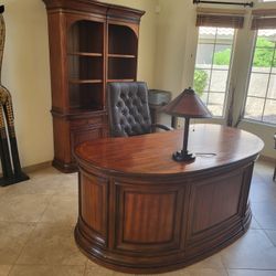 Desk and shelves