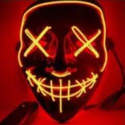 Halloween Purge LED Mask Red 