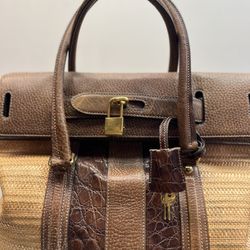  Crocodile Web Secret Top Handle Satchel