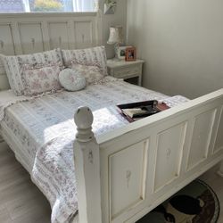 3 Piece Queen Size Bed With 1 Night & 1 Tall Dresser