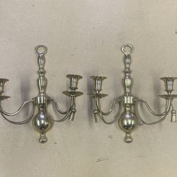 Pair Of Brass Candle Sconce 