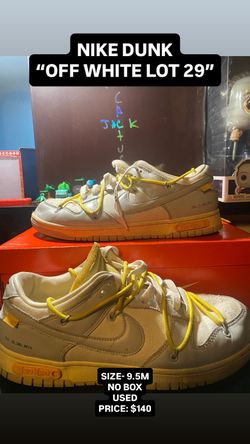 OFF WHITE NIKE DUNK LOT