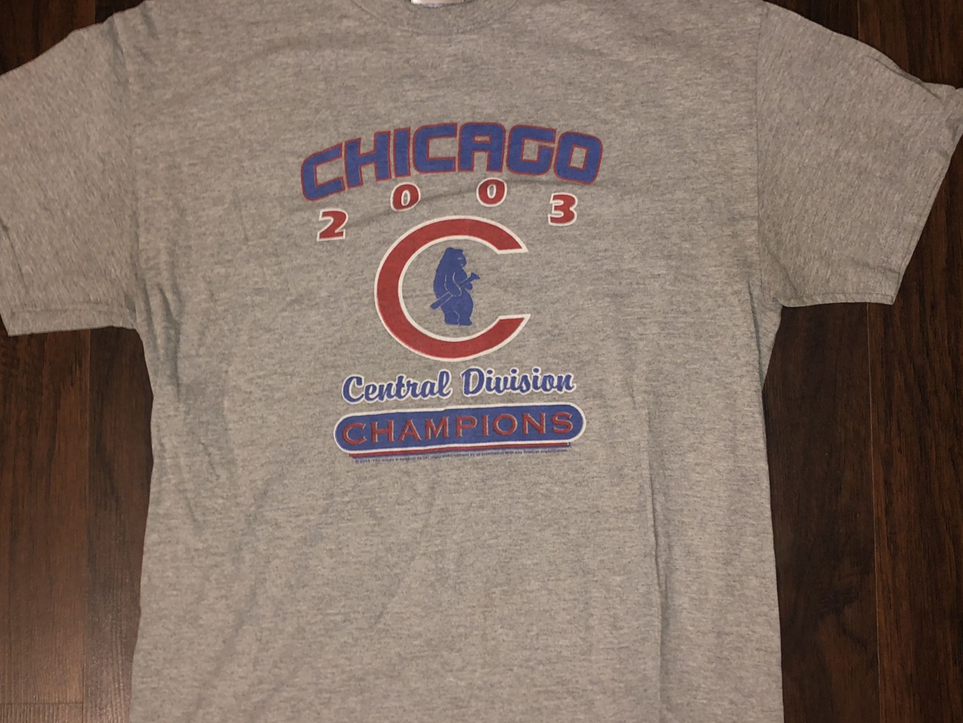 Chicago Cubs 2003 Central Division Champions T-Shirt Sz Large