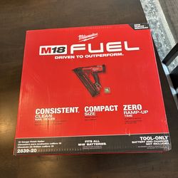 Milwaukee 15ga finish nailer