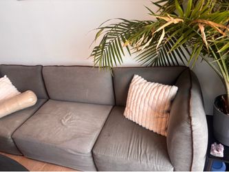Pottery barn gray couch