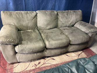 Green Velvet Couch (DELIVERY AVAILABLE)