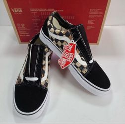 Vans Old Skool Checkerboard Desert Camo Sneakers Women Size 7.5 Men Size 6