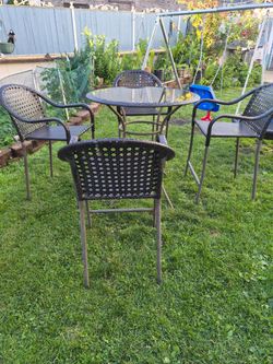 Garden table with chairs
