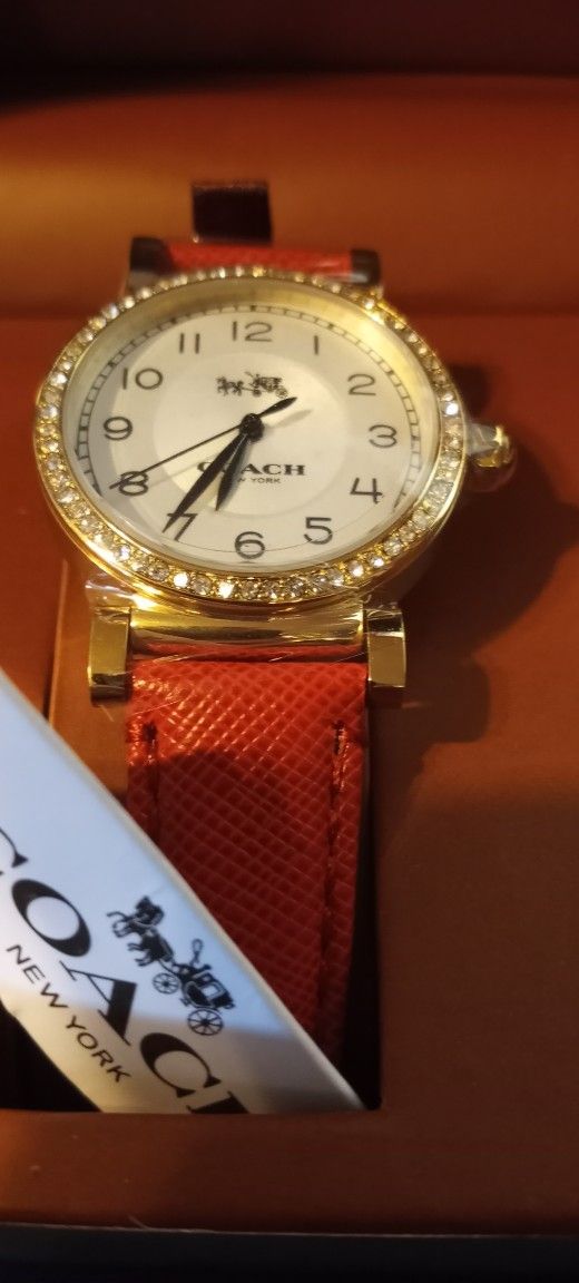 Coach Madison Leather Strap Watch