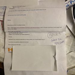 Friends Experience Tickets 