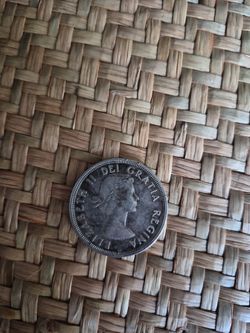 One Dollar Queen Elizabeth II 1964 silver coin Canada