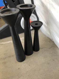 Crate and Barrel candle holder set