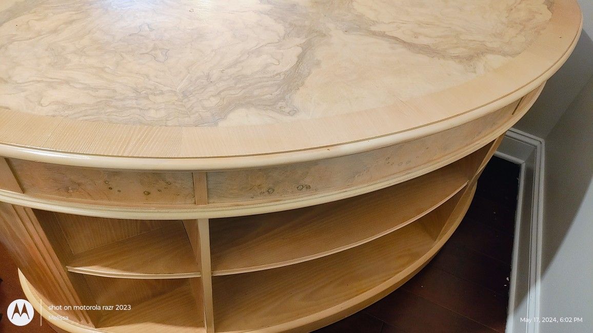VINTAGE DREXEL HERITAGE KIDNEY SHAPED DESK 60