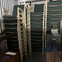 50 Green Stackable Chairs 