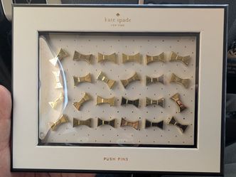 Kate Spade New York Gold Bow Push Pins Set