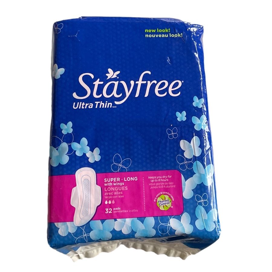 Stayfree Ultra Thin Super Long Pads with Wings, 32 Count